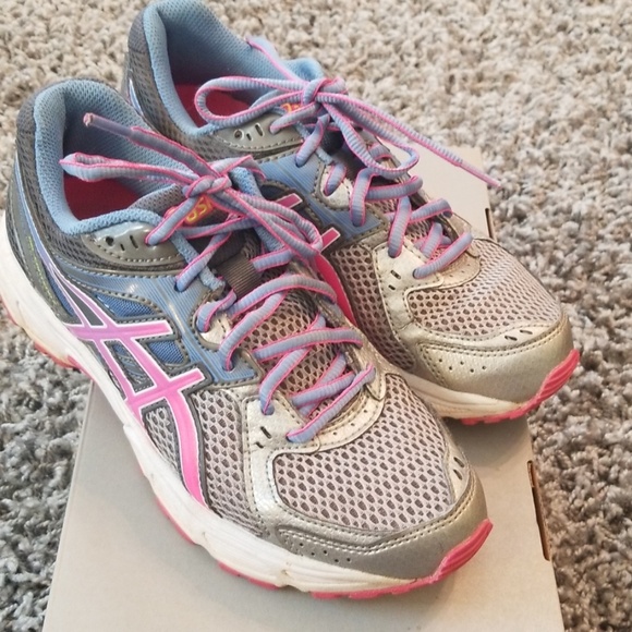 Ladies Asics Gel-Contend  Pink,Peri Blue Shoe 7.5 - Picture 2 of 5